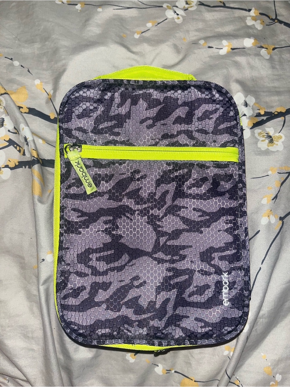 Embark Gray Camo Lunchbox with Neon Yellow Trim